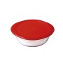 Panier-repas rond avec couvercle Ô Cuisine Cook & Store 21 x 21 x 7 cm Rouge 1,1 L Silicone verre (5 Unités)