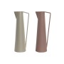 Vase DKD Home Decor Beige Rose Fer 12 x 10 x 35 cm (2 Unités)