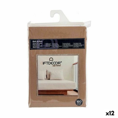 Fitted sheet 150 cm Brown (12 Units)