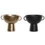 Vase DKD Home Decor 34 x 28 x 26 cm Black Golden Aluminium Modern (2 Units)