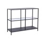 Console DKD Home Decor Noir Métal Verre 100 x 35 x 80 cm