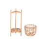 Planter DKD Home Decor 25 x 25 x 70 cm Natural Rattan Bali