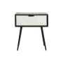 Nightstand DKD Home Decor 45 x 38 x 50 cm Black Metal White Mango wood Wengue