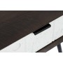 Table de Nuit DKD Home Decor 45 x 38 x 50 cm Noir Métal Blanc Bois de manguier Wengue