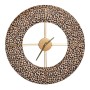 Wall Clock 48 x 3,5 x 48 cm Synthetic Fabric Metal Leopard