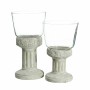 Bougeoir 17,5 x 17,5 x 29,5 cm Verre Gris Ciment