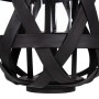 Lantern 29 x 29 x 37 cm Candleholder Black Bamboo