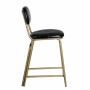 Stool 42 x 49 x 88 cm Black Golden Metal Polyurethane