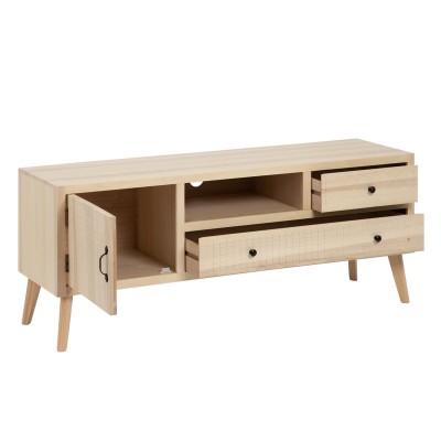 TV furniture MARIE 140 x 40 x 55 cm Natural Wood MDF Wood