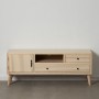 TV furniture MARIE 140 x 40 x 55 cm Natural Wood MDF Wood