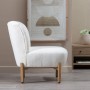 Armchair 62 x 75 x 74 cm Synthetic Fabric Metal White