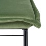 Pouf Tissu Synthétique Métal 40 x 40 x 35 cm Vert clair