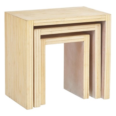 Table d'appoint 60 x 40,5 x 58 cm Naturel