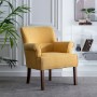 Armchair 77 x 64 x 88 cm Synthetic Fabric Wood Mustard