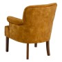 Armchair 77 x 64 x 88 cm Synthetic Fabric Wood Ocre