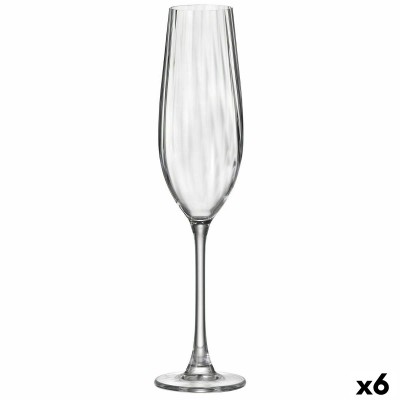 Champagne glass Bohemia Crystal Optic Transparent Glass 260 ml (6 Units)
