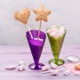 Ice Cream and Milk Shake Glass Gelato Violet Glass 210 ml (6 Units)