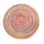 Carpet 120 x 120 x 1 cm Multicolour Jute