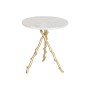 Table d'appoint DKD Home Decor Doré Blanc Marbre Fer 45 x 45 x 50 cm