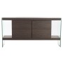 Buffet DKD Home Decor Verre Marron Transparent Noyer 160 x 45 x 80 cm Bois MDF