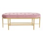 Banquette DKD Home Decor 100 x 35 x 40 cm Rose Doré Métal