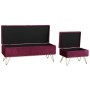 Banquette DKD Home Decor 110 x 42 x 44 cm Métal Bordeaux