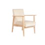 Armchair DKD Home Decor Beige Natural Pinewood 63 x 68 x 81 cm