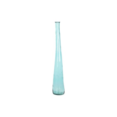 Vase DKD Home Decor 18 x 18 x 120 cm Bleu ciel Verre trempé