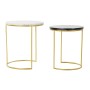 Set of 2 tables DKD Home Decor White Black Golden 40 x 40 x 46,5 cm