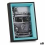 Photo frame 3 x 17 x 12 cm Crystal Black Blue MDF Wood (6 Units)