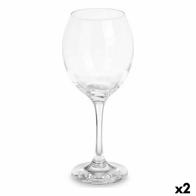 Set of cups Velasco Transparent Glass 450 ml (2 Units)