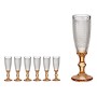 Coupe de champagne Points Ambre verre 180 ml (6 Unités)