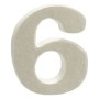 Number 6 White polystyrene 2 x 15 x 10 cm (12 Units)