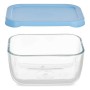 Lunch box Snow 420 ml Blue Transparent Glass Polyethylene (12 Units)