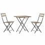 Ensemble Table + Chaises DKD Home Decor 60 x 60 x 74 cm (3 pcs)