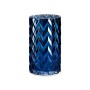 Vase Taillé Epis Bleu Verre 11,3 x 19,5 x 11,3 cm (6 Unités)