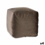 Pouffe Velvet Grey 30 x 30 x 30 cm (4 Units)