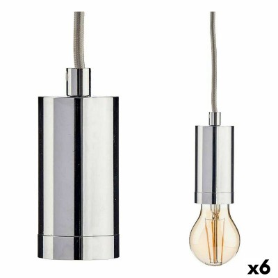 Ceiling Light 220-250 V 60 W Silver Metal (6 Units)