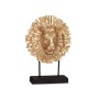 Figurine Décorative Lion Noir Doré 28 x 38,5 x 11,5 cm (4 Unités)