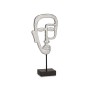 Decorative Figure Face Silver 19,5 x 38 x 10,5 cm (4 Units)