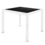 Dining Table Marlene Aluminium Crystal Rattan Tempered Glass 90 x 90 x 76 cm