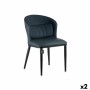 Armchair Circular Blue Black Steel 51 x 83,5 x 54 cm (2 Units)