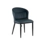 Fauteuil Rond Bleu Noir Acier 51 x 83,5 x 54 cm (2 Unités)