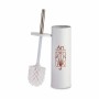 Brosse de salle de wc Art Nouveau Blanc Bronze Acier Plastique 9,5 x 37,5 x 9,5 cm (12 Unités)