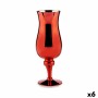 Candleholder Crystal Red 13,5 x 35 x 13,5 cm (6 Units)