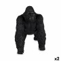 Decorative Figure Gorilla Black 20 x 27 x 34 cm (2 Units)