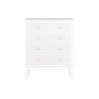 Chest of drawers Home ESPRIT White Beige Wood MDF Wood Romantic 80 x 42 x 105 cm