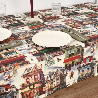 Nappe enduite antitache Belum Christmas City Multicouleur 300 x 150 cm