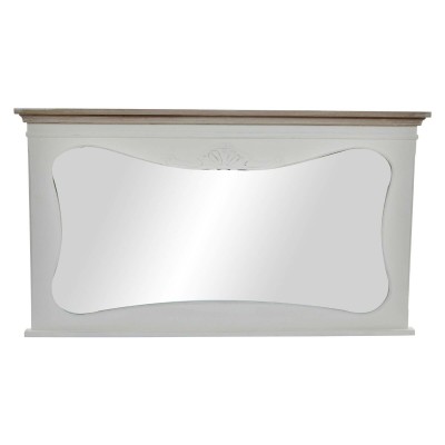 Miroir mural DKD Home Decor Blanc Bois Naturel 105 x 64 x 4,5 cm