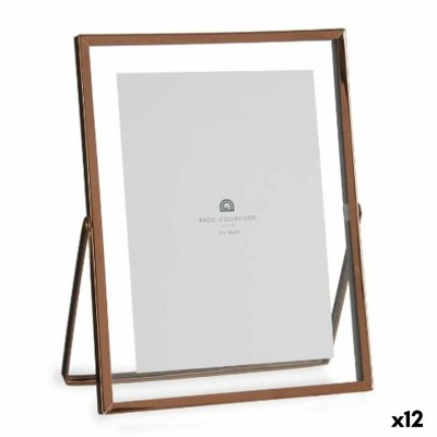 Cadre photo Cuivre Métal verre Plastique 18,5 x 1 x 23 cm (12 Unités)